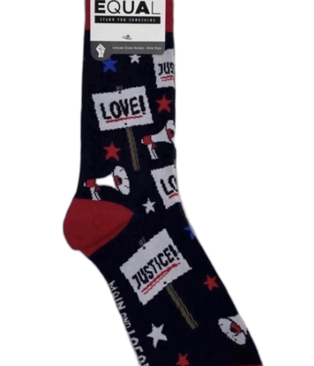 EQUAL Stand For Something Love Justice One Pair Unisex Crew Socks One Size